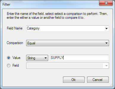 Sage 50 US - Example Filter