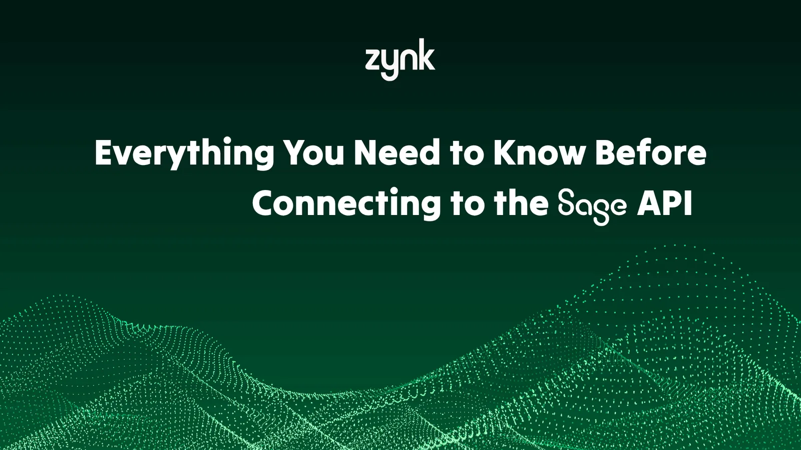 Everything you need to know before connecting to the Sage API