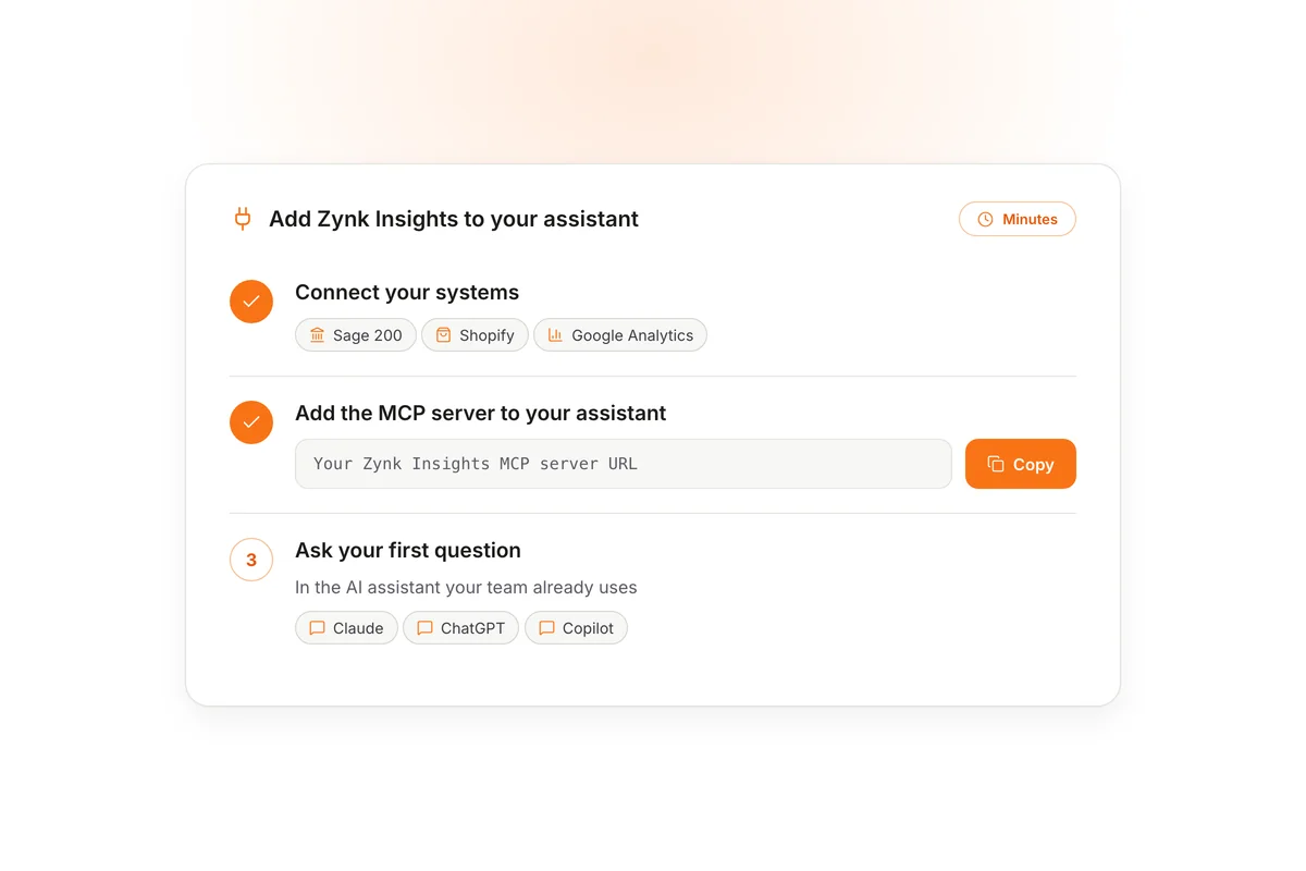 Works inside the AI assistant you already use