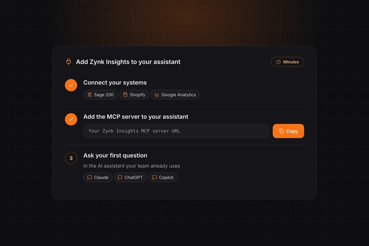 Works inside the AI assistant you already use