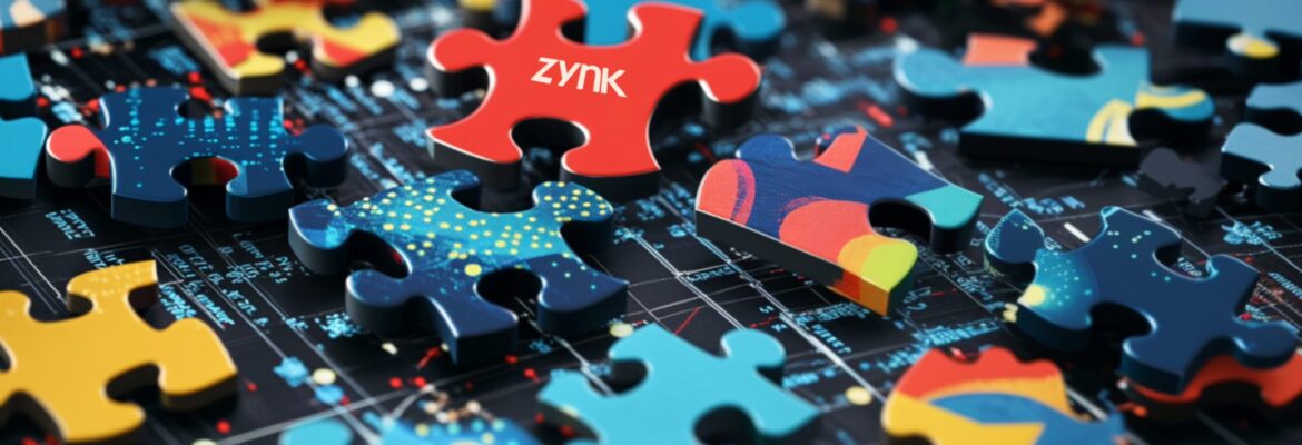 Image with scattered jigsaw pieces and a Zynk - the data integration experts logo printed on the piece